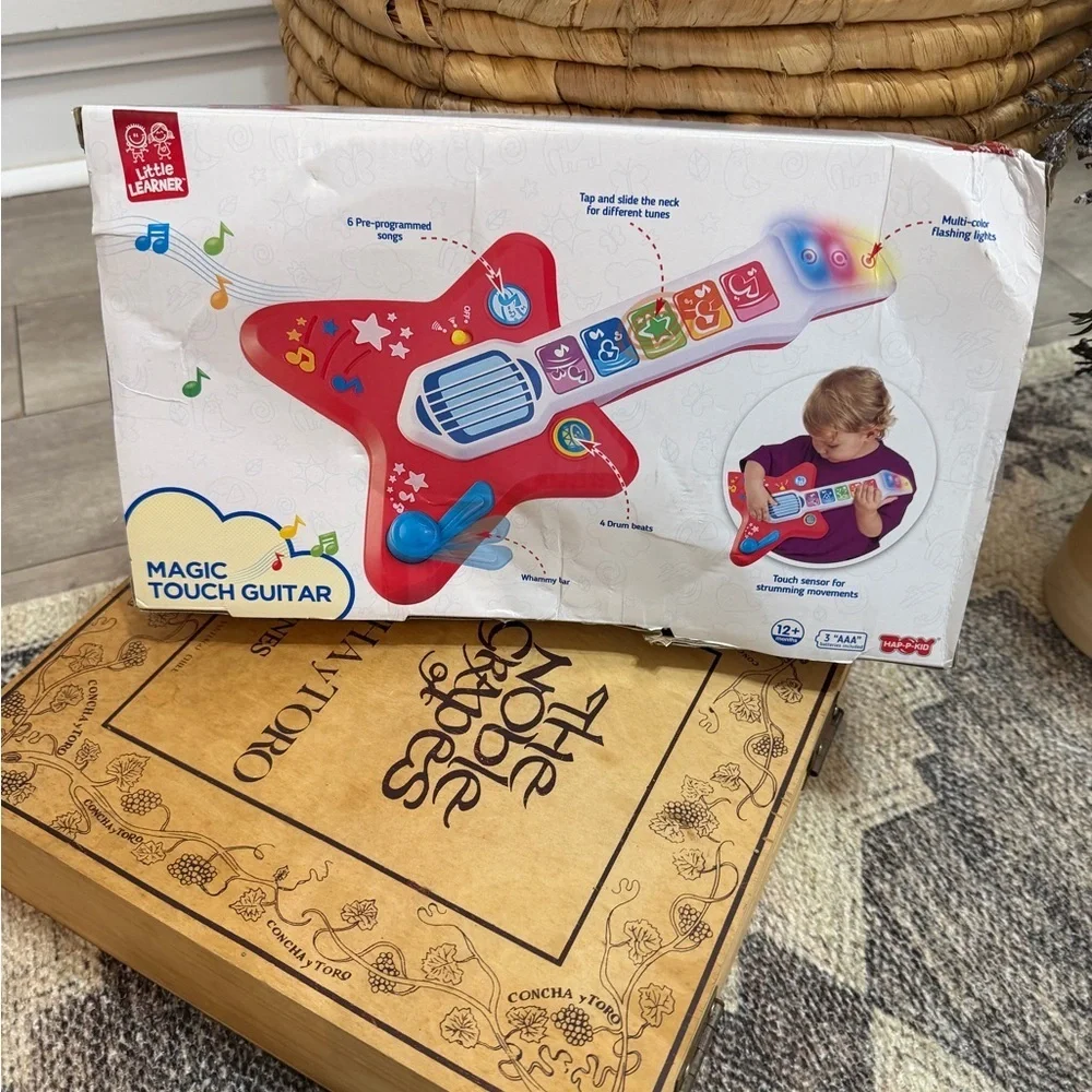 New Magic Touch Guitar, Infant Toddler Light Up Music Toy with Volume Control